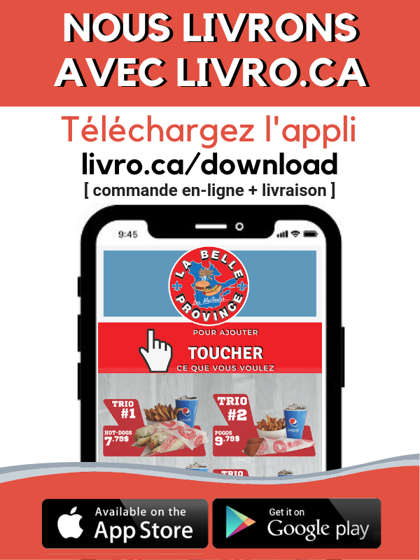 Livro.ca - Téléchargez lappli pour livraison | restaurant | 485 Boulevard des Laurentides, Saint-Jérôme, QC J7Z 4L9, Canada | 4508581310 OR +1 450-858-1310