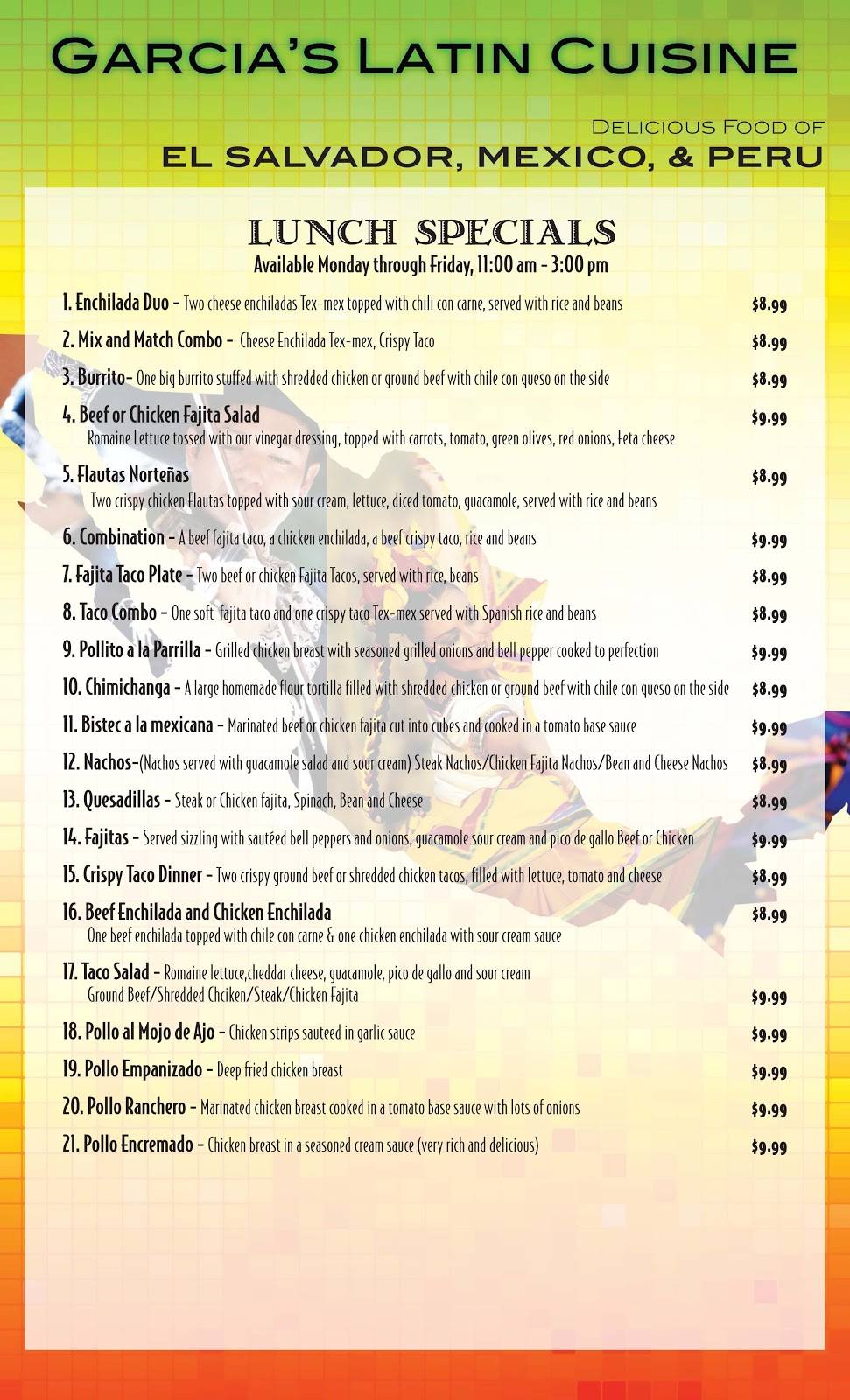 Garcia’s Latin Cuisine | restaurant | 8407 Boulevard 26, North Richland Hills, TX 76180, USA | 8175764333 OR +1 817-576-4333