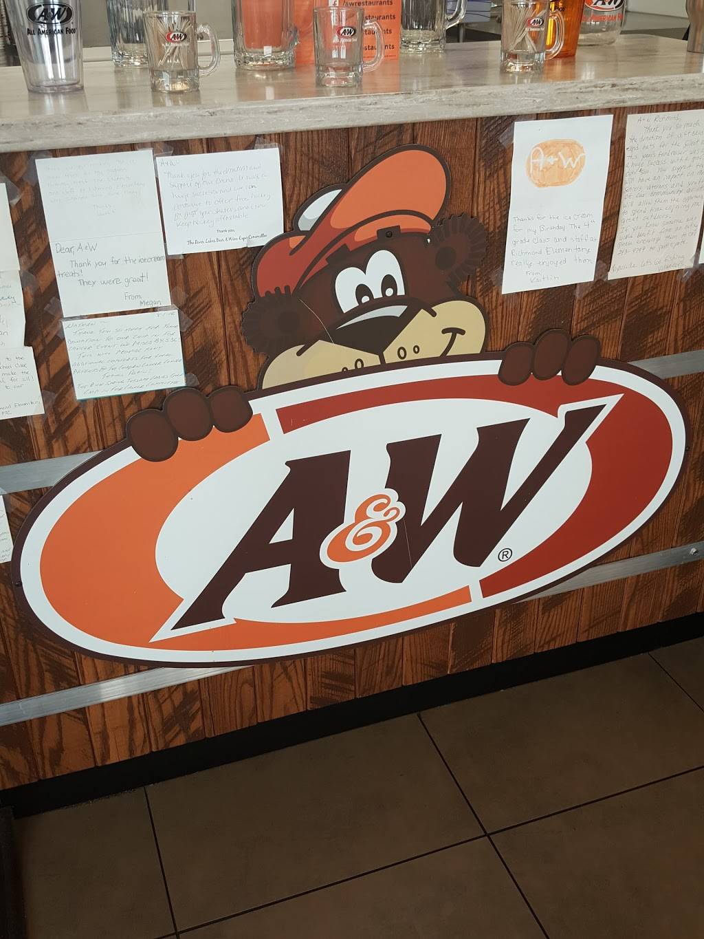 A&W Restaurant | restaurant | 780 1st St SE Box 72, Richmond, MN 56368, USA | 3205977668 OR +1 320-597-7668