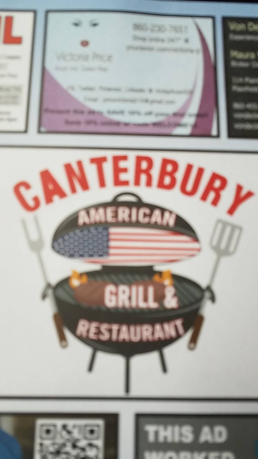 Canterbury American Grill | restaurant | 180 Westminster Rd, Canterbury, CT 06331, USA | 8605569446 OR +1 860-556-9446