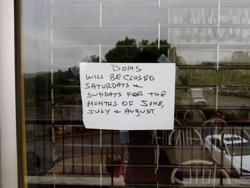 Dom’s Pizza & Pasta House | restaurant | 336 Saw Mill River Rd, Elmsford, NY 10523, USA | 9145922118 OR +1 914-592-2118