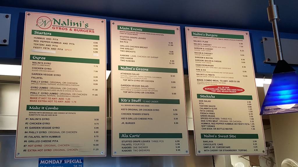 Nalinis Gyros & Burgers | restaurant | 14544 W Center Rd, Omaha, NE 68144, USA | 4023159756 OR +1 402-315-9756