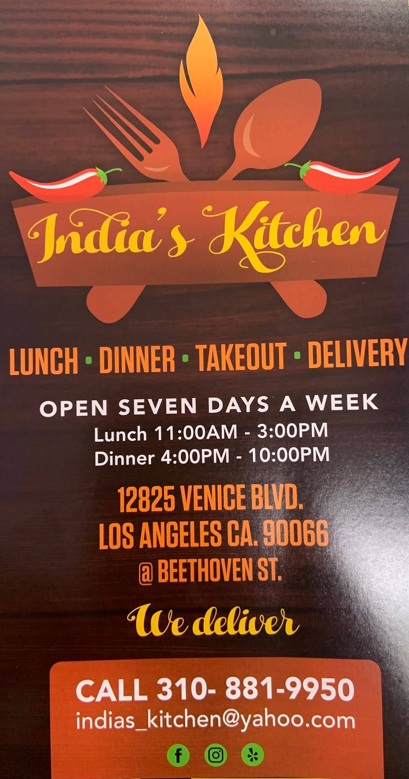 India’s Kitchen | meal delivery | 12825 Venice Blvd, Los Angeles, CA 90066, USA | 3108819950 OR +1 310-881-9950