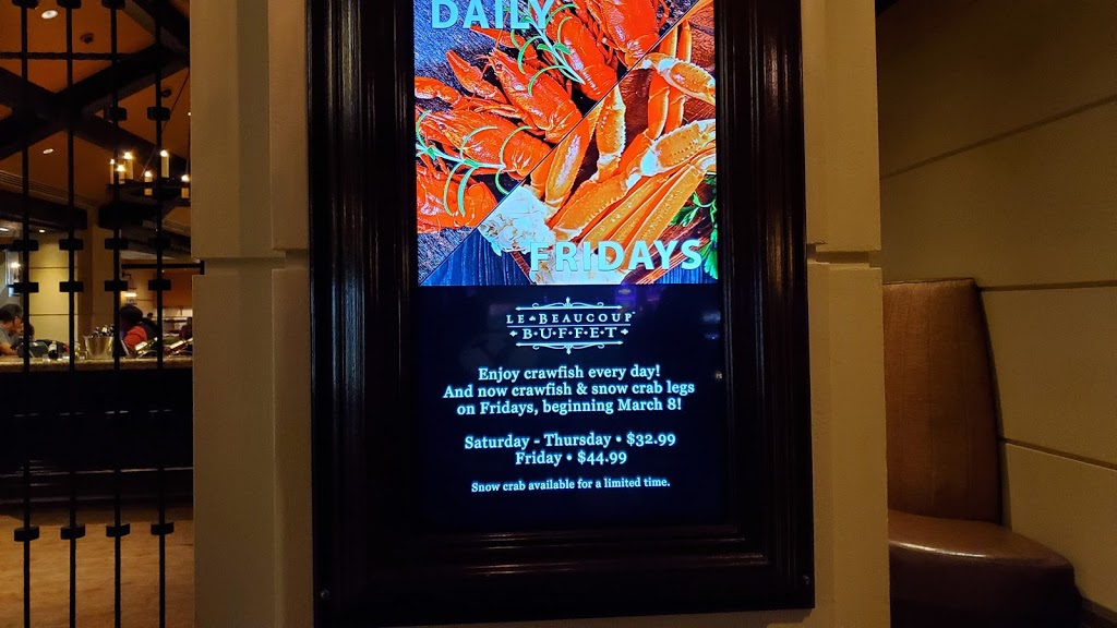 Le Beaucoup Buffet | restaurant | 777 Ave LAuberge, Lake Charles, LA 70601, USA | 3373957777 OR +1 337-395-7777