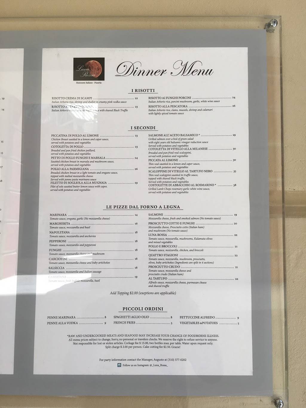 Luna Rossa Restaurant | restaurant | 550 Deep Valley Dr, Rolling Hills Estates, CA 90274, USA | 3103770202 OR +1 310-377-0202