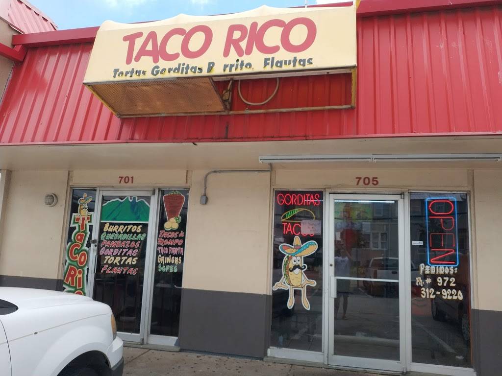 Taco Rico | restaurant | 705 18th St, Plano, TX 75074, USA | 9723129220 OR +1 972-312-9220