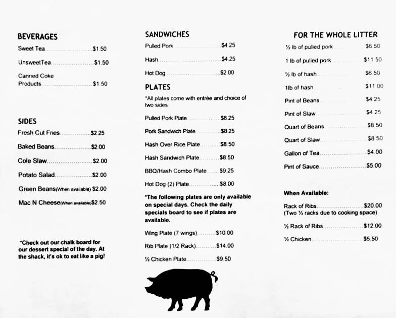 The BBQ Shack | restaurant | 249 SC-292, Inman, SC 29349, USA | 8647083222 OR +1 864-708-3222