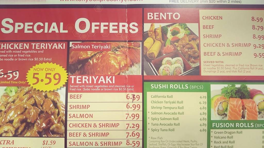 Tokyo Express | restaurant | 70-57 Parsons Blvd, Fresh Meadows, NY 11365, USA | 3474750510 OR +1 347-475-0510