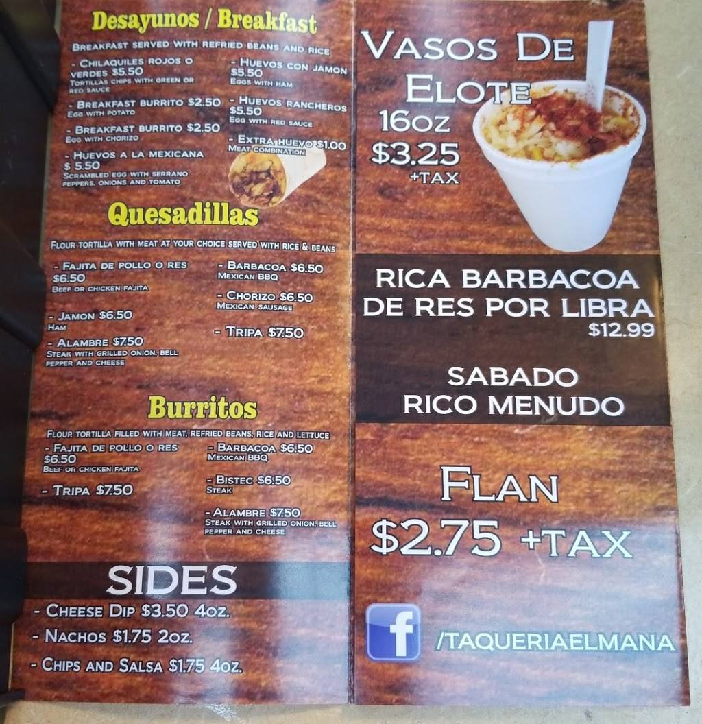 Taqueria El Mana | restaurant | 8817 Clark Rd, Dallas, TX 75249, USA | 9727801255 OR +1 972-780-1255