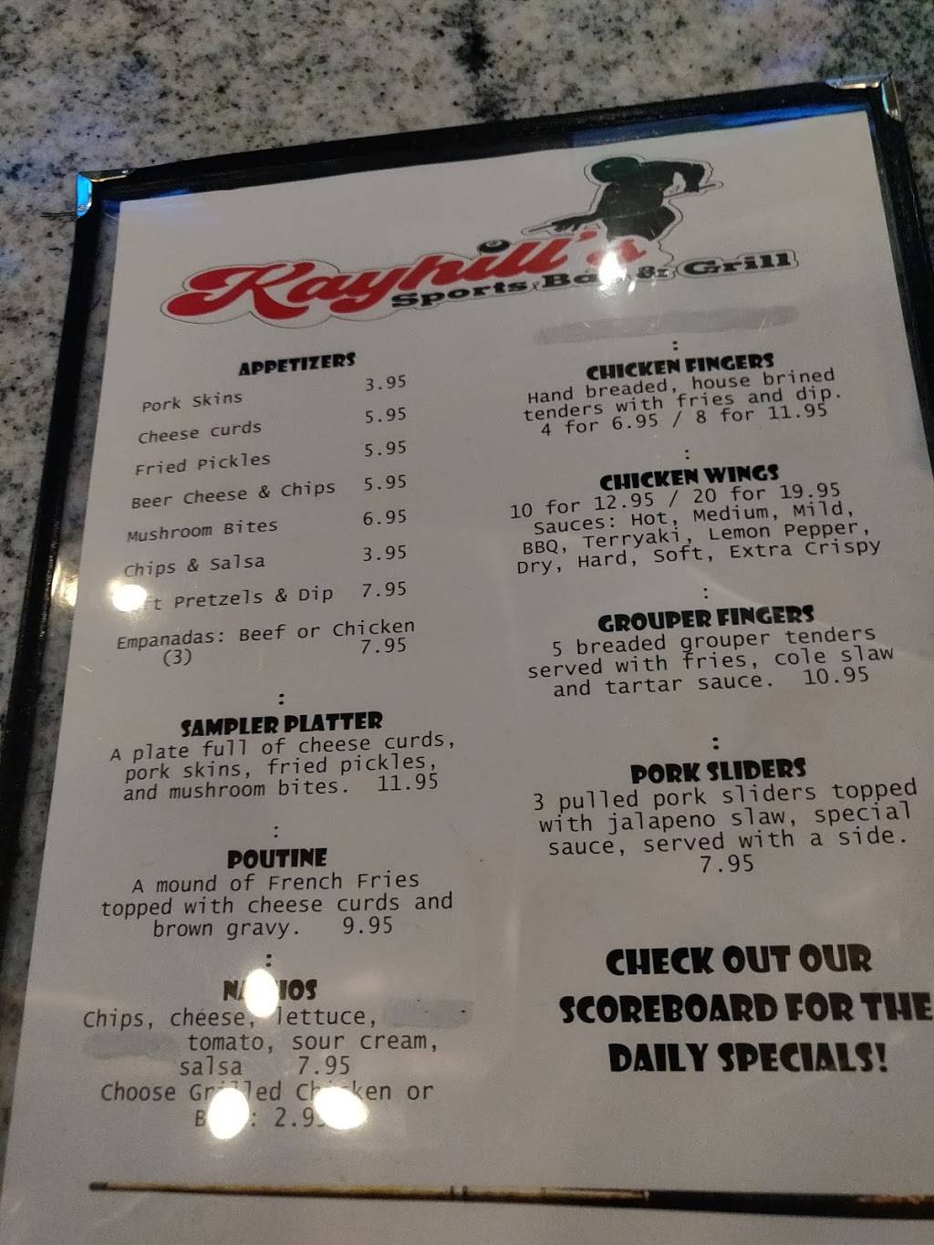 Kayhills Sports Bar & Grill | restaurant | 2100 Roswell Rd ste. 2114, Marietta, GA 30062, USA | 6784031046 OR +1 678-403-1046