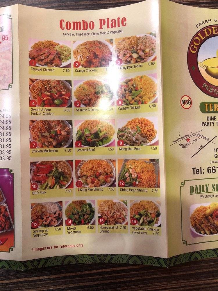 GOLDEN WOK | restaurant | 16668 Soledad Canyon Rd, Canyon Country, CA 91387, USA | 6614240888 OR +1 661-424-0888