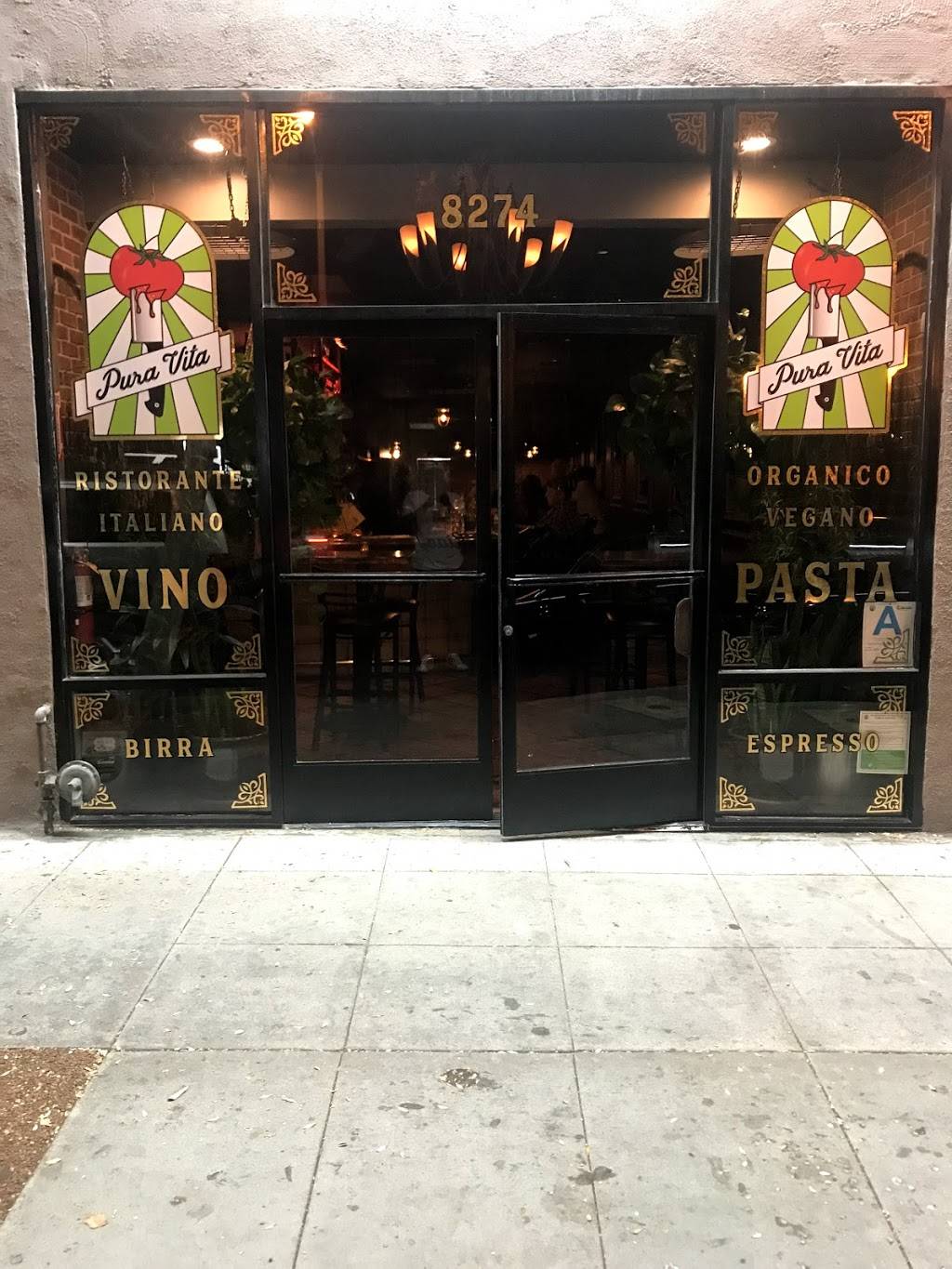 Pura Vita | restaurant | 8274 Santa Monica Blvd, West Hollywood, CA 90046, USA | 3236882303 OR +1 323-688-2303