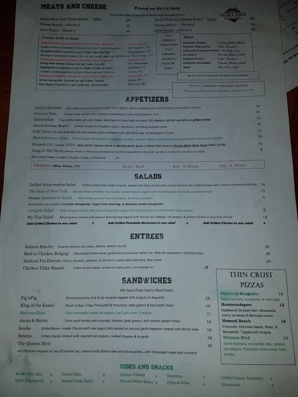 Keuka Kafe a Wine Bar | restaurant | 112-04 Queens Blvd, Forest Hills, NY 11375, USA | 7188801478 OR +1 718-880-1478