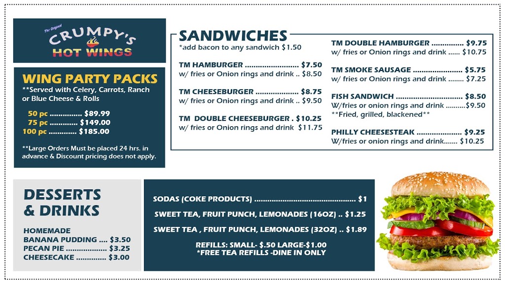 Crumpys Hot Wings Millington, TN | restaurant | 8115 hwy 51 North, Millington, TN 38053, USA | 9015785738 OR +1 901-578-5738