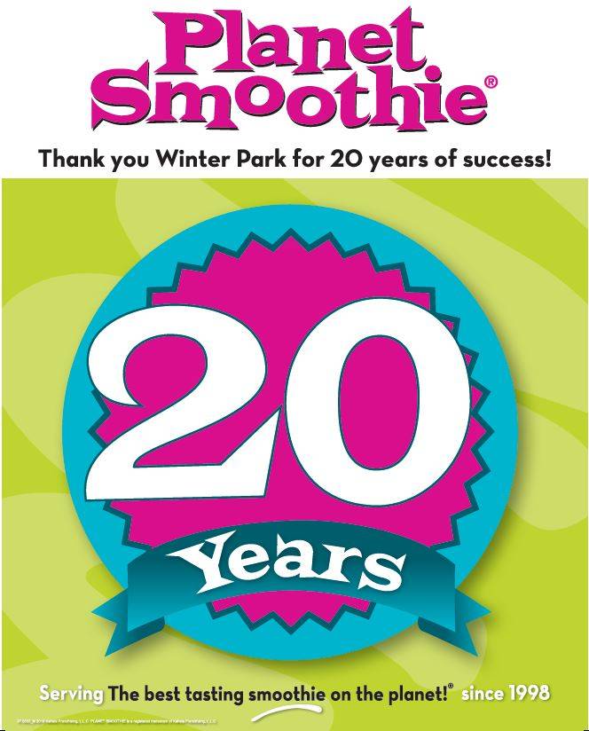 Planet Smoothie | restaurant | 415 N Orlando Ave, Winter Park, FL 32789, USA | 4076224577 OR +1 407-622-4577
