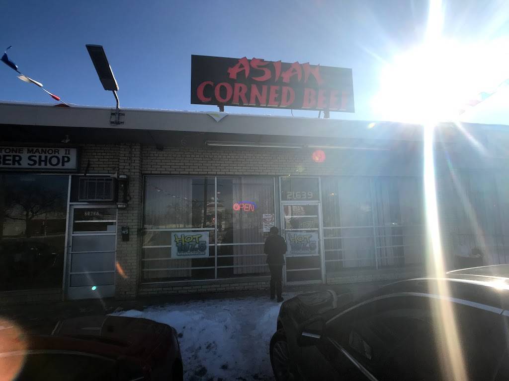 Asian Corned Beef | restaurant | 21639 Eight Mile Rd, Detroit, MI 48219, USA | 3137665409 OR +1 313-766-5409