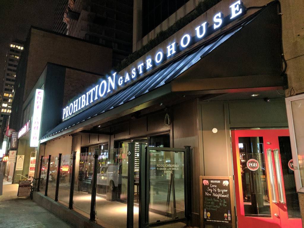 Prohibition Gastrohouse Midtown | restaurant | 40 Eglinton Ave E, Toronto, ON M4P 3A2, Canada | 4164062669 OR +1 416-406-2669