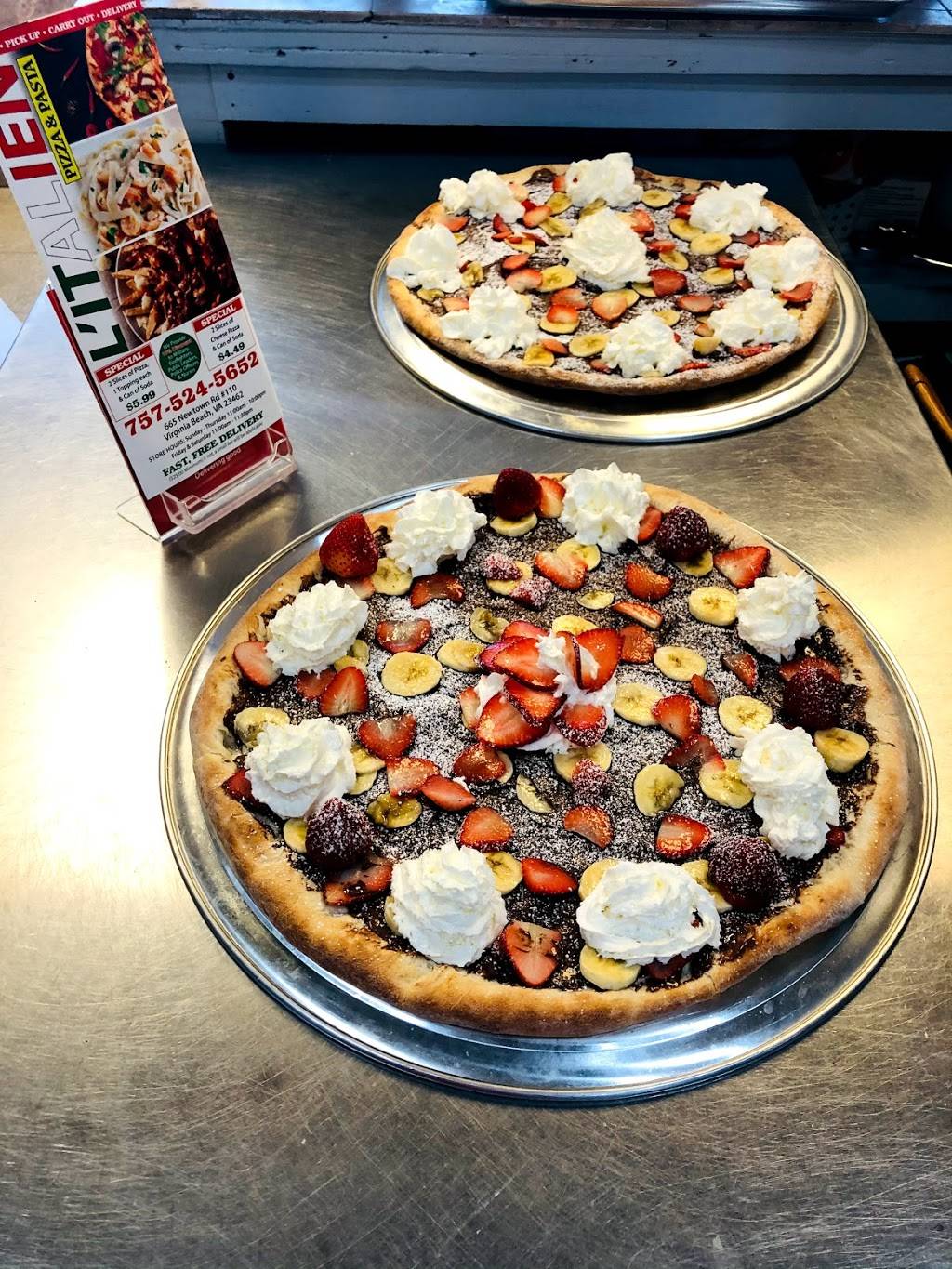 Litalien Pizza and Pasta | restaurant | 665 Newtown Rd suite #110, Virginia Beach, VA 23462, USA | 7575245652 OR +1 757-524-5652