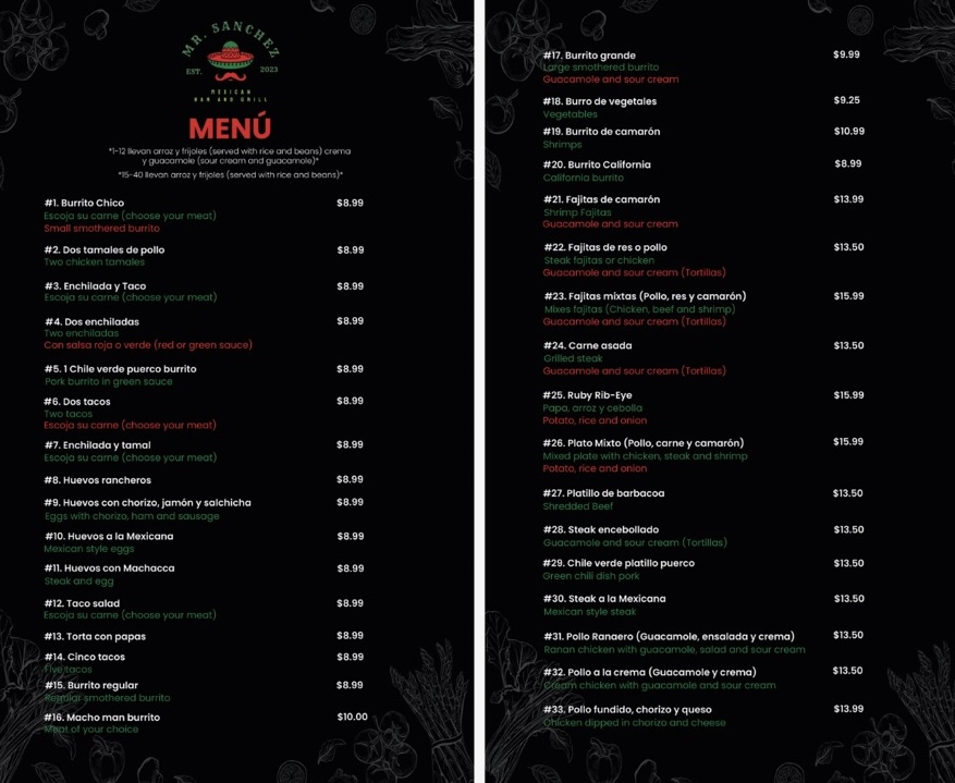 Mr Sanchez Mexican bar and grill | restaurant | 102 W Fourth St, Mead, NE 68041, USA | 4026245174 OR +1 402-624-5174