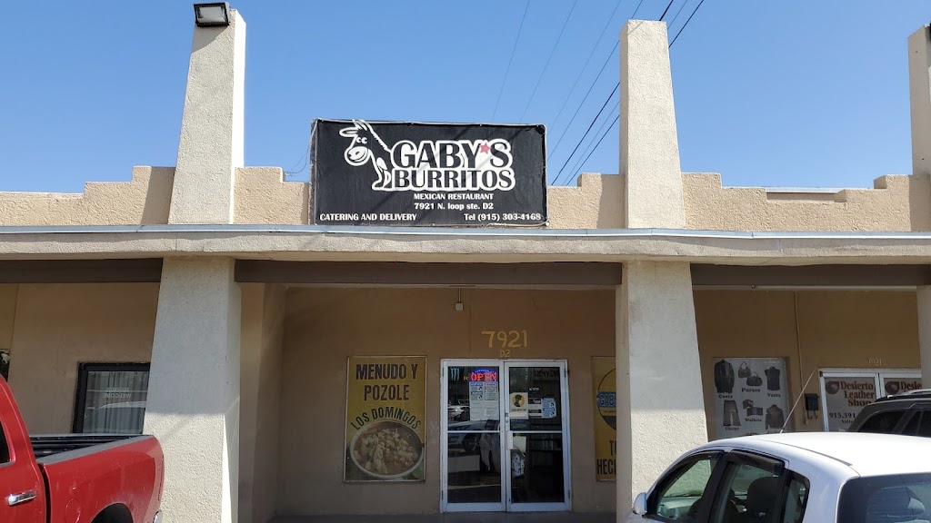 Gabys Burrritos | restaurant | 7921 N Loop Dr d2, El Paso, TX 79915, USA | 9153034168 OR +1 915-303-4168