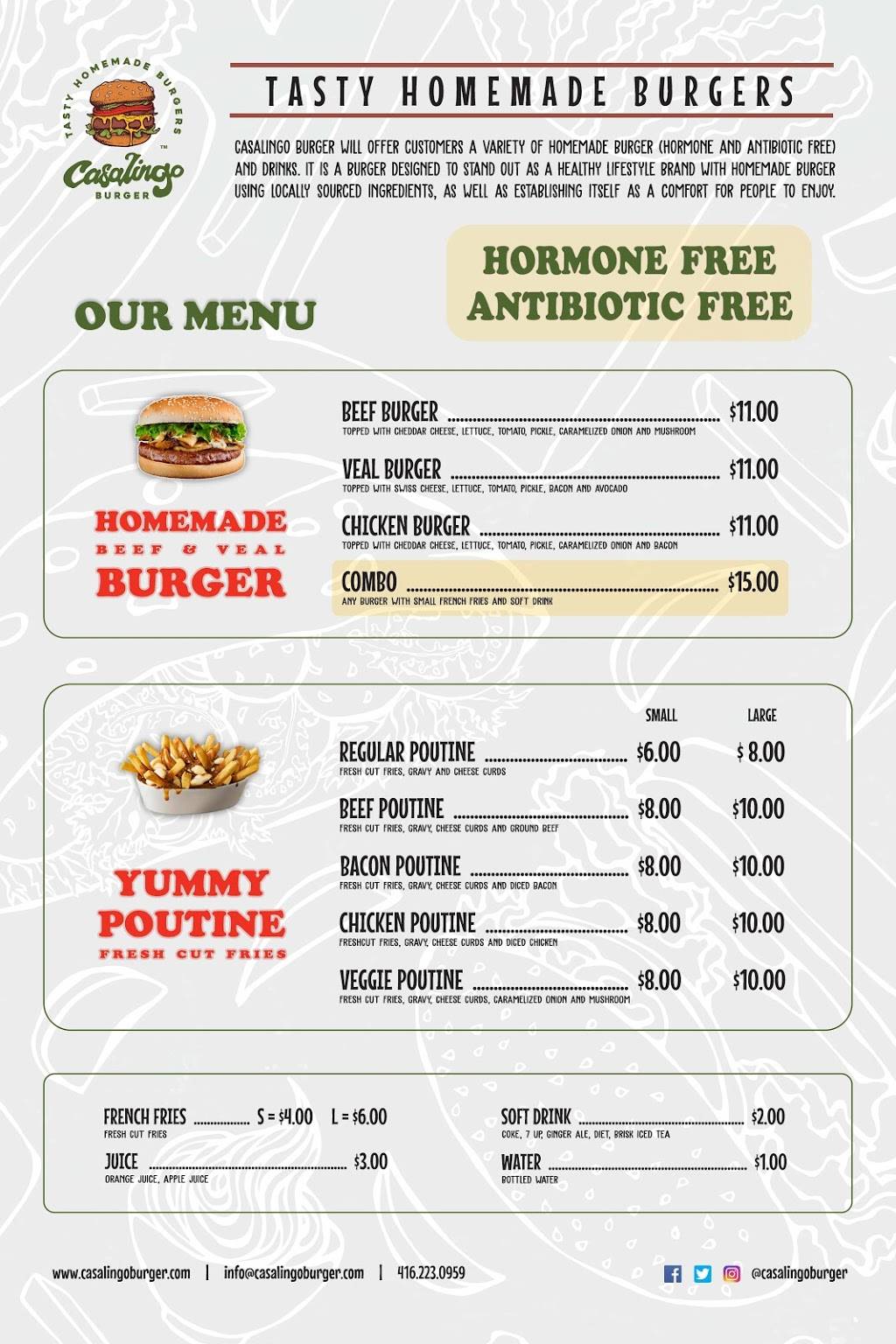 Casalingo Burger | restaurant | 6-14845 Yonge St Suite 214, Aurora, ON L4G 6H8, Canada | 4162230959 OR +1 416-223-0959