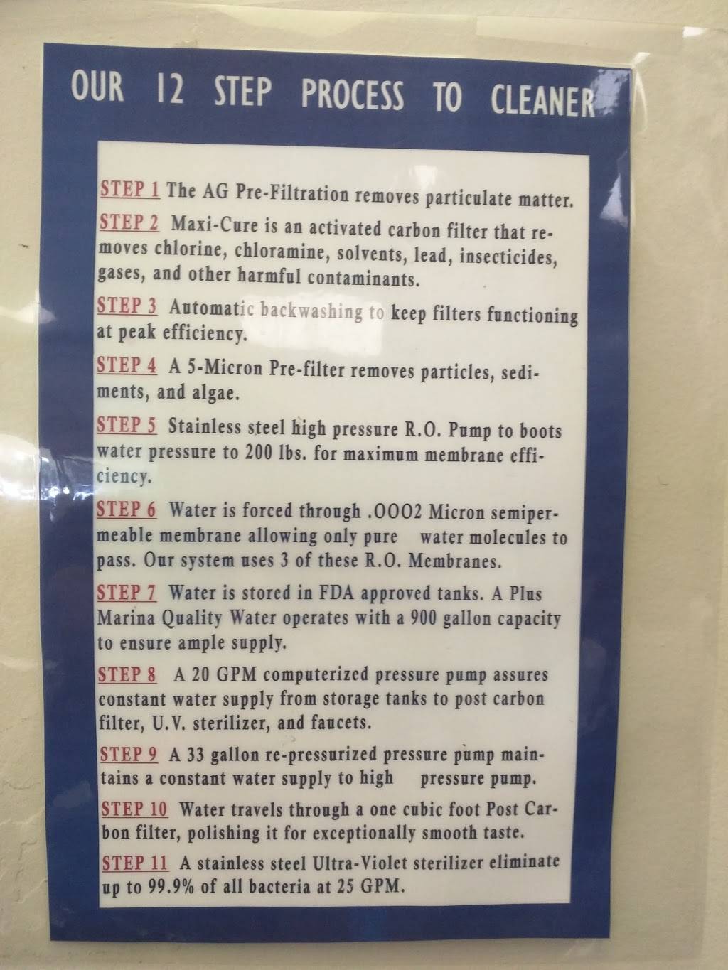 A Plus Marina Quality Water | meal takeaway | 215 Reservation Rd # O, Marina, CA 93933, USA | 8318833915 OR +1 831-883-3915