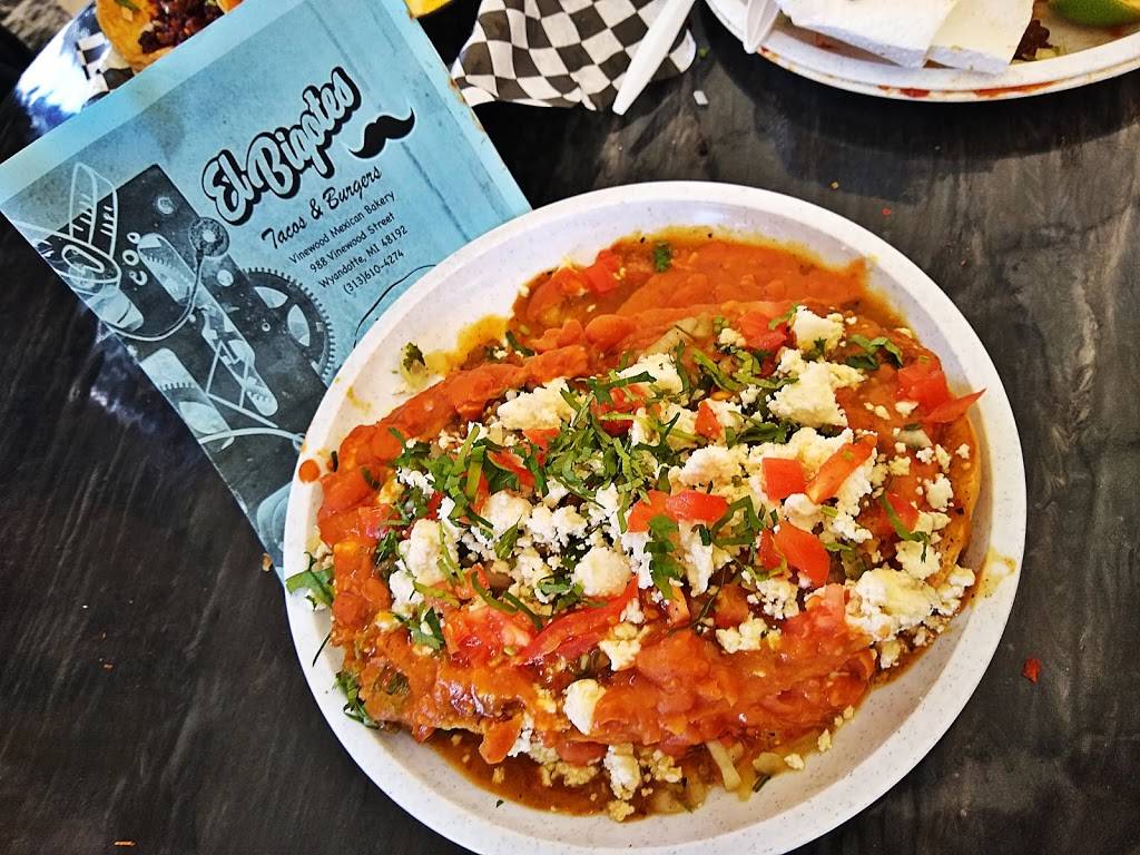 El Bigotes Tacos & Burgers | restaurant | 988 Vinewood St, Wyandotte, MI 48192, USA | 3136104274 OR +1 313-610-4274