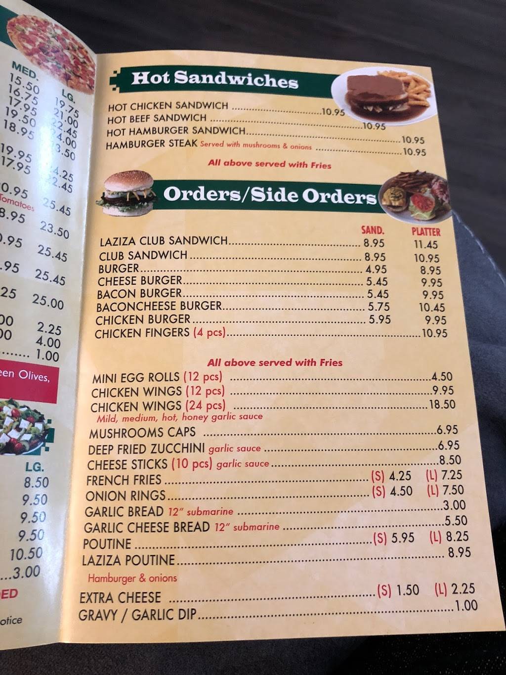 Laziza Pizza | meal delivery | 1756 Bantree St, Ottawa, ON K1B 3W4, Canada | 6137499992 OR +1 613-749-9992