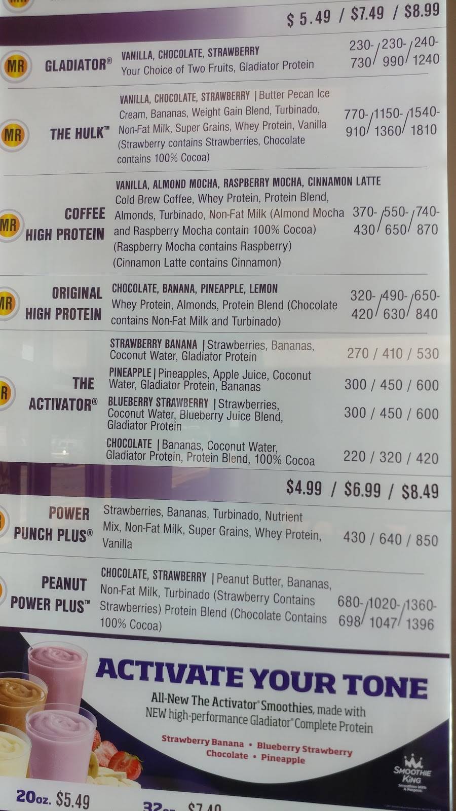 Smoothie King | restaurant | 4546 Harding Pike, Nashville, TN 37205, USA | 6153837757 OR +1 615-383-7757