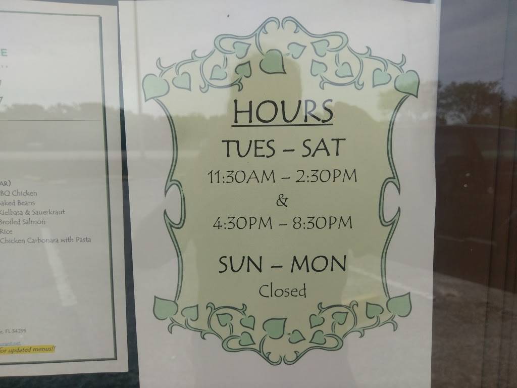 The Greenhouse Restaurant | restaurant | 2045 US-41, Venice, FL 34293, USA | 9418823136 OR +1 941-882-3136