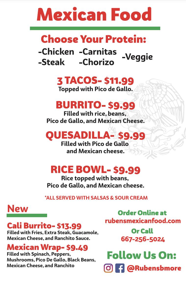 Rubens | restaurant | 5502 Ritchie Hwy, Baltimore, MD 21225, USA | 6672565024 OR +1 667-256-5024