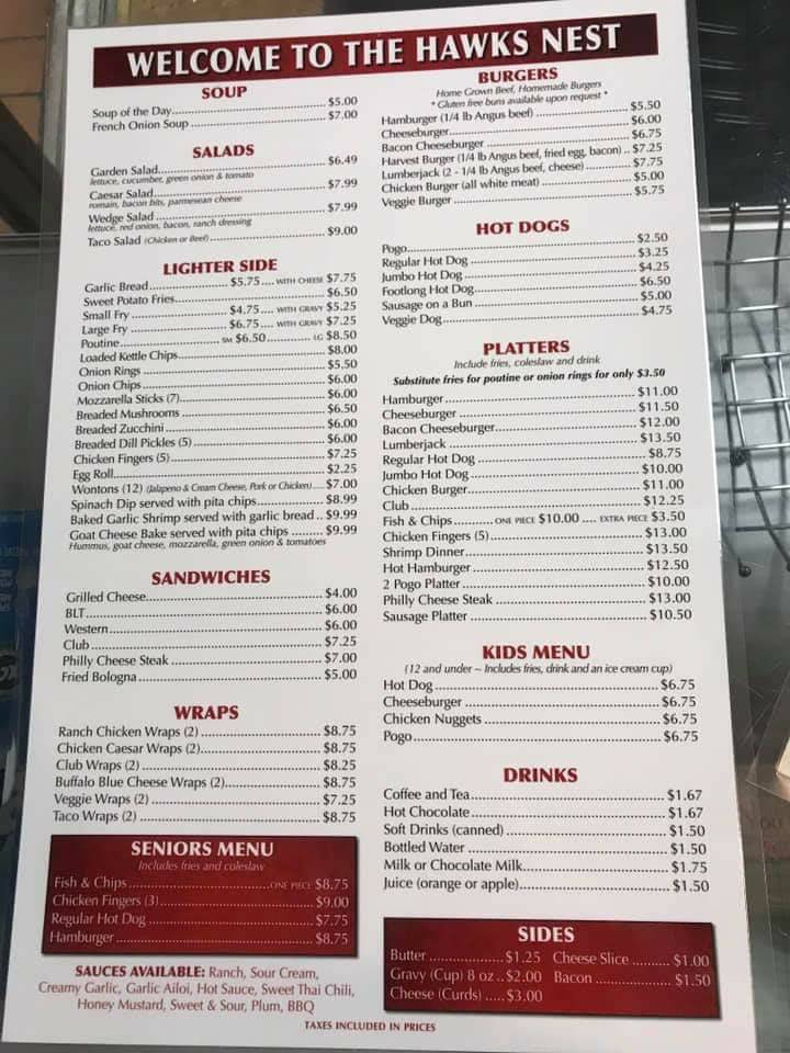 Baker’s Fries (The Hawks Nest) | restaurant | 275 Brockville St, Smiths Falls, ON K7A 4Z6, Canada | 6132836767 OR +1 613-283-6767