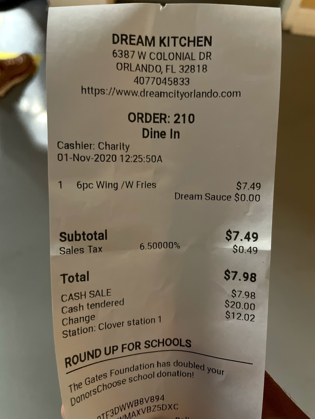 Dream Kitchen | restaurant | 6387 W Colonial Dr, Pine Hills, FL 32818, USA | 4077045833 OR +1 407-704-5833