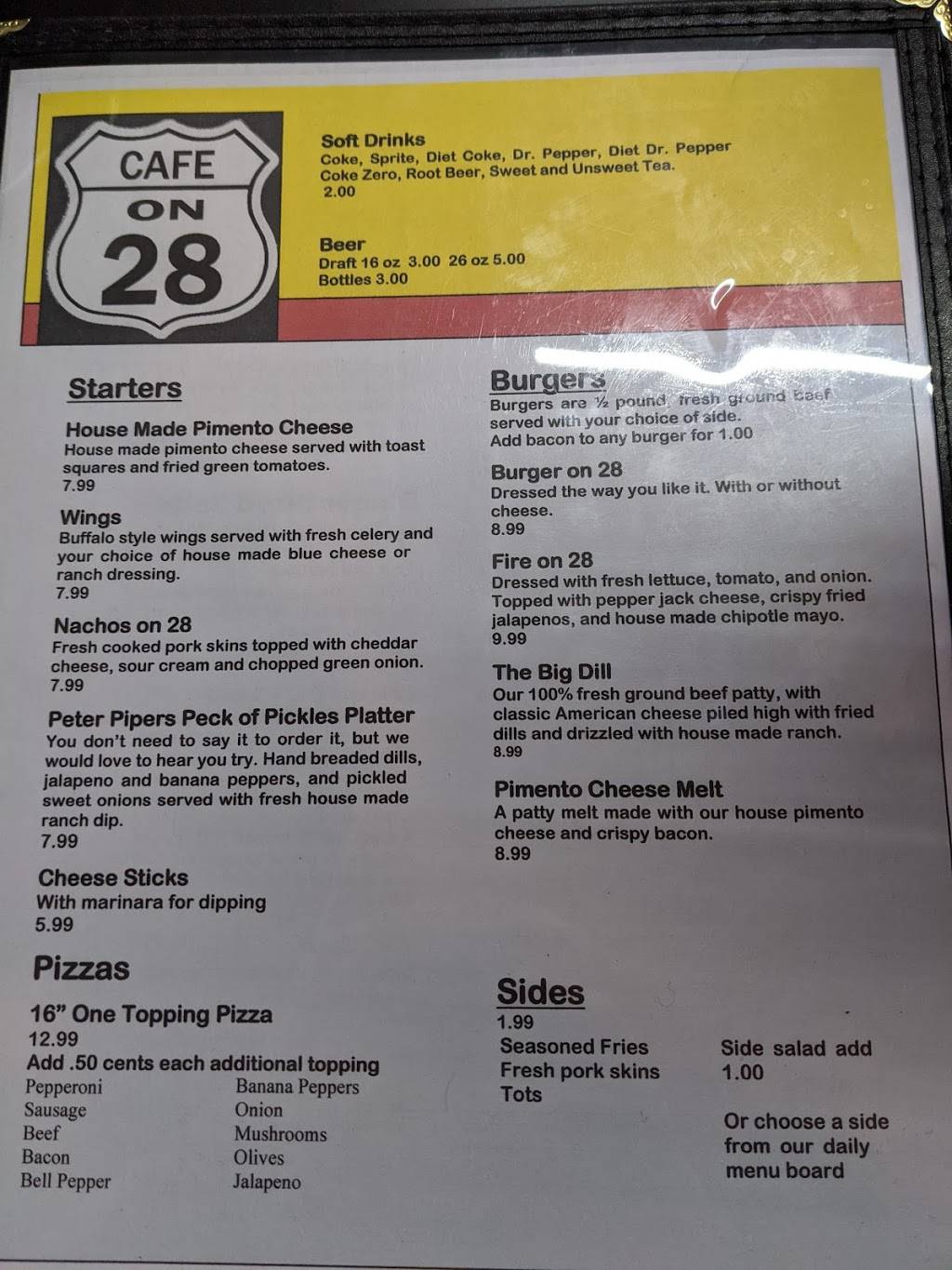 Cafe on 28 | restaurant | 14170 TN-28, Whitwell, TN 37397, USA | 4236588281 OR +1 423-658-8281