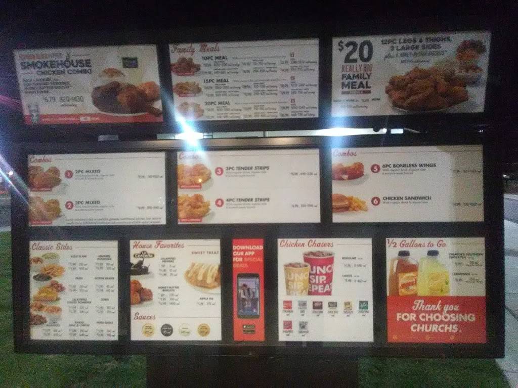 Churchs Chicken | restaurant | 1129 E Main St, Lincolnton, NC 28092, USA | 9804292159 OR +1 980-429-2159