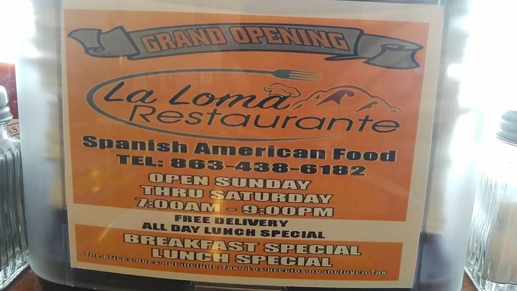 La Loma Restaurant | restaurant | 300 E Hinson Ave, Haines City, FL 33844, USA | 8634386182 OR +1 863-438-6182
