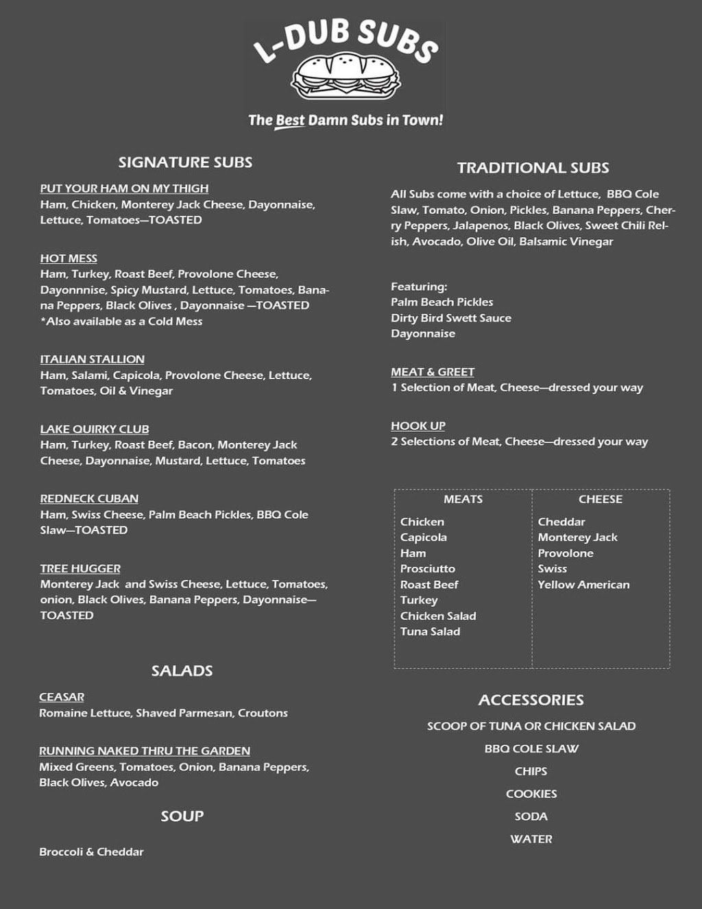 L-Dub Subs | restaurant | 16 S J St, Lake Worth, FL 33460, USA | 5613109171 OR +1 561-310-9171