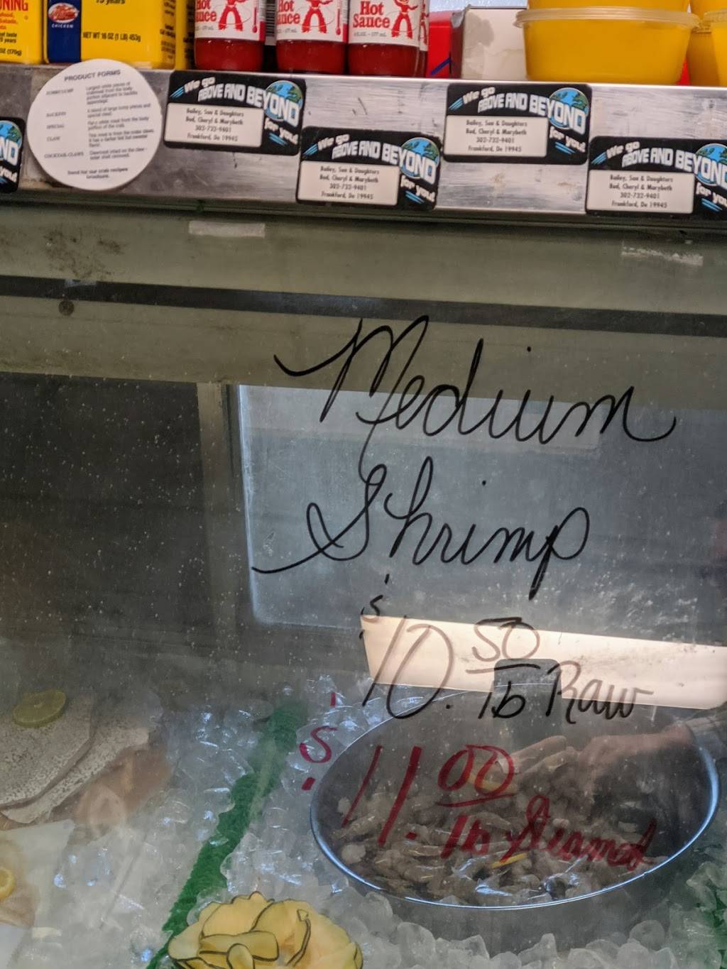 Baileys Seafood | restaurant | 28653 Rd 405, Frankford, DE 19945, USA | 3027329401 OR +1 302-732-9401