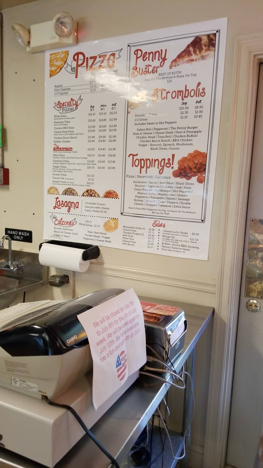 Pennys Pizza | restaurant | 68 W Ridge Pike, Royersford, PA 19468, USA | 6104893636 OR +1 610-489-3636