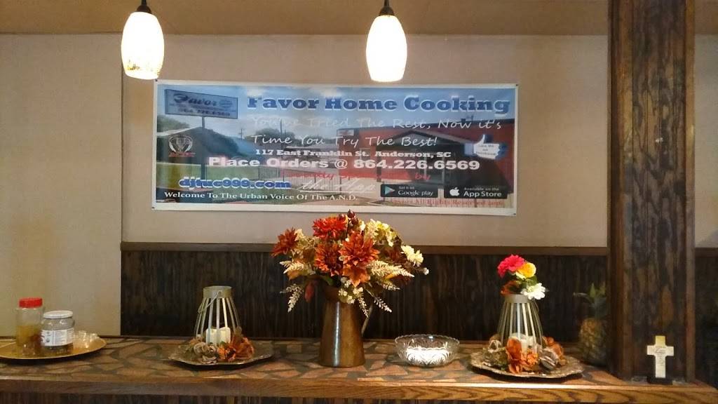 Favor Home Cooking | restaurant | 117 E Franklin St, Anderson, SC 29624, USA | 8642266569 OR +1 864-226-6569