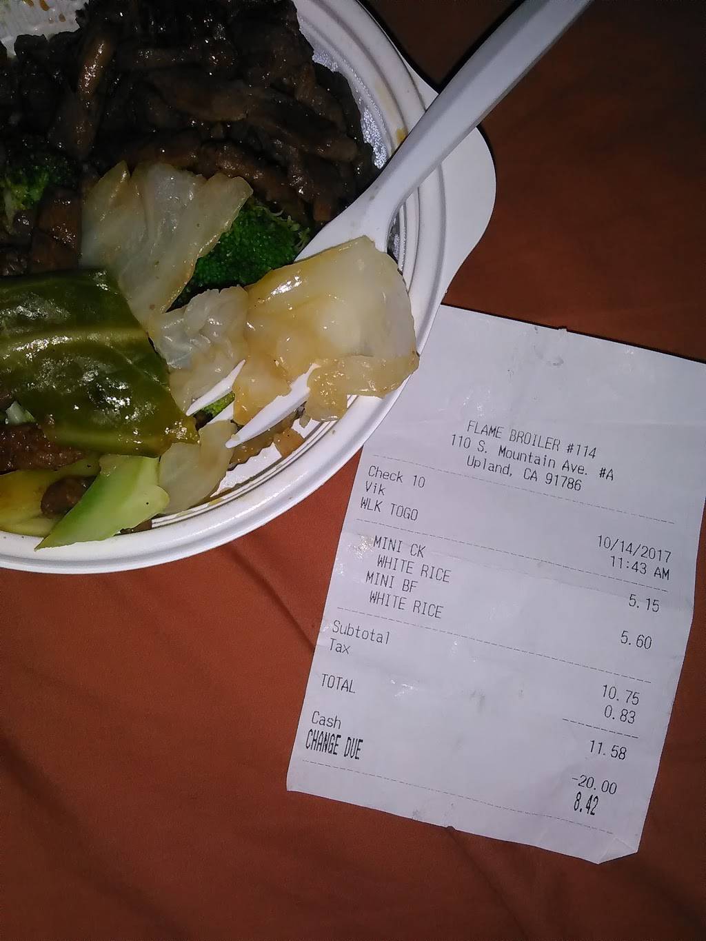 Flame Broiler | restaurant | 110 S Mountain Ave, Upland, CA 91786, USA | 9099496881 OR +1 909-949-6881