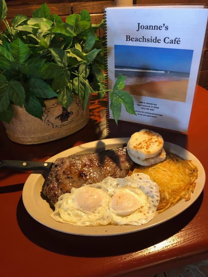 Joanne’s Beachside Cafe | restaurant | 6006 N Atlantic Ave, Cape Canaveral, FL 32920, USA | 3217853302 OR +1 321-785-3302