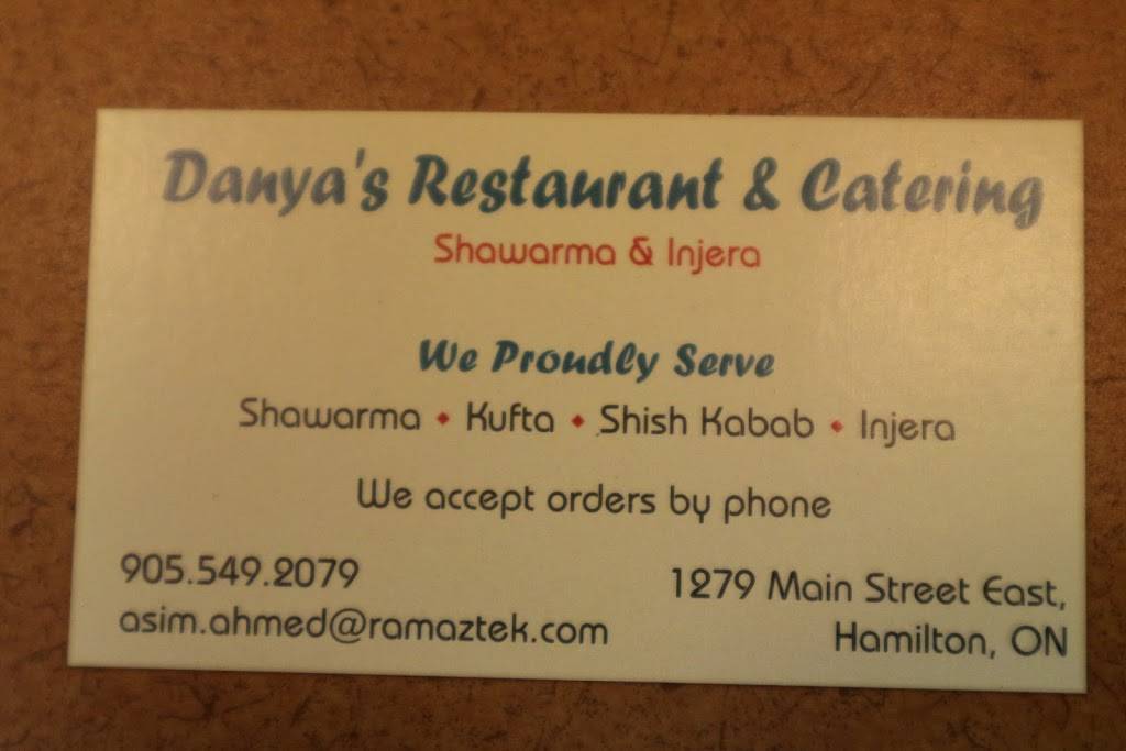 Danyas Restaurant | restaurant | 1279 Main St E, Hamilton, ON L8K 1B1, Canada | 9055492079 OR +1 905-549-2079