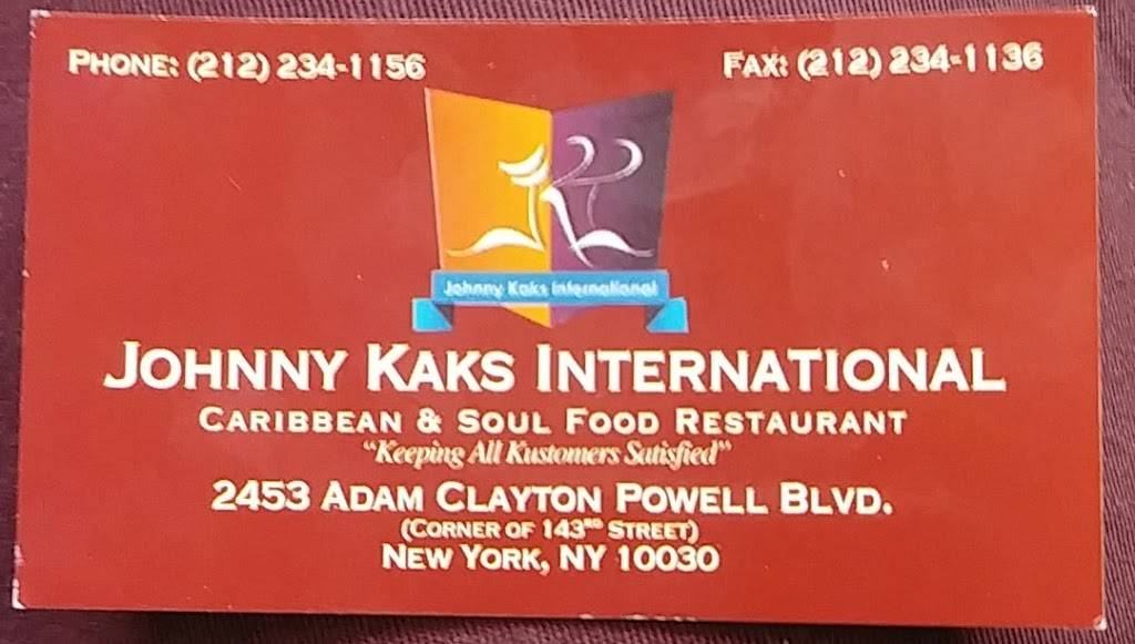 Johnny Kaks | restaurant | 2453 Adam Clayton Powell Jr Blvd, New York, NY 10030, USA | 2122341156 OR +1 212-234-1156