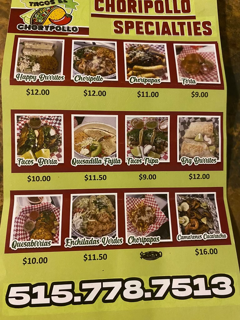 Tacos Choripollo 2 | restaurant | 2427 E University Ave, Des Moines, IA 50317, USA | 5154215652 OR +1 515-421-5652