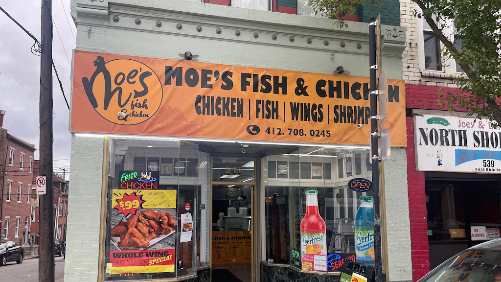 Moes fish and chicken | restaurant | 541 E Ohio St, Pittsburgh, PA 15212, USA | 4125867595 OR +1 412-586-7595