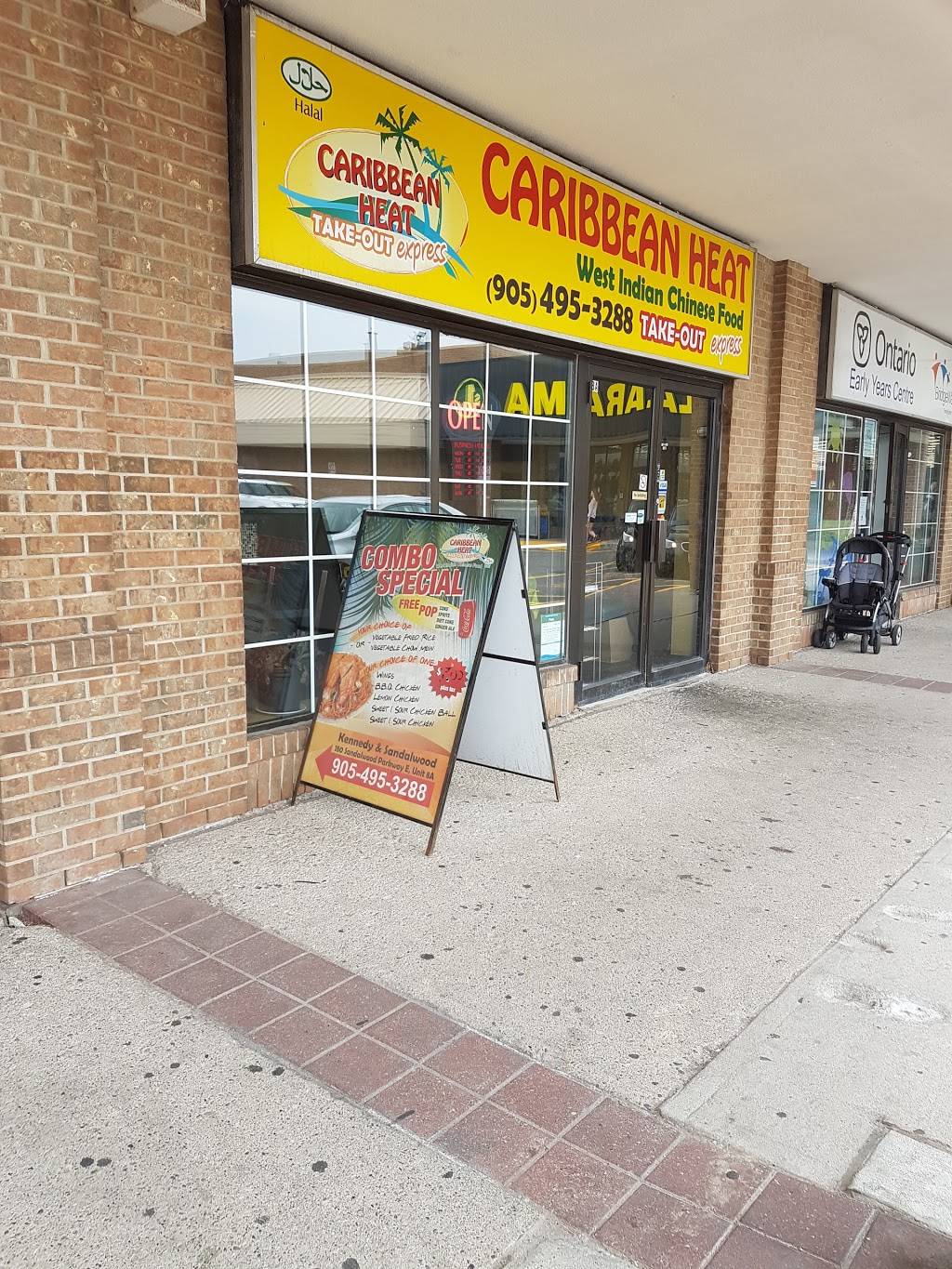 Caribbean Heat Take Out Express Brampton | meal takeaway | 180 Sandalwood Pkwy E Unit 8A, Brampton, ON L6Z 1Y4, Canada | 9054953288 OR +1 905-495-3288