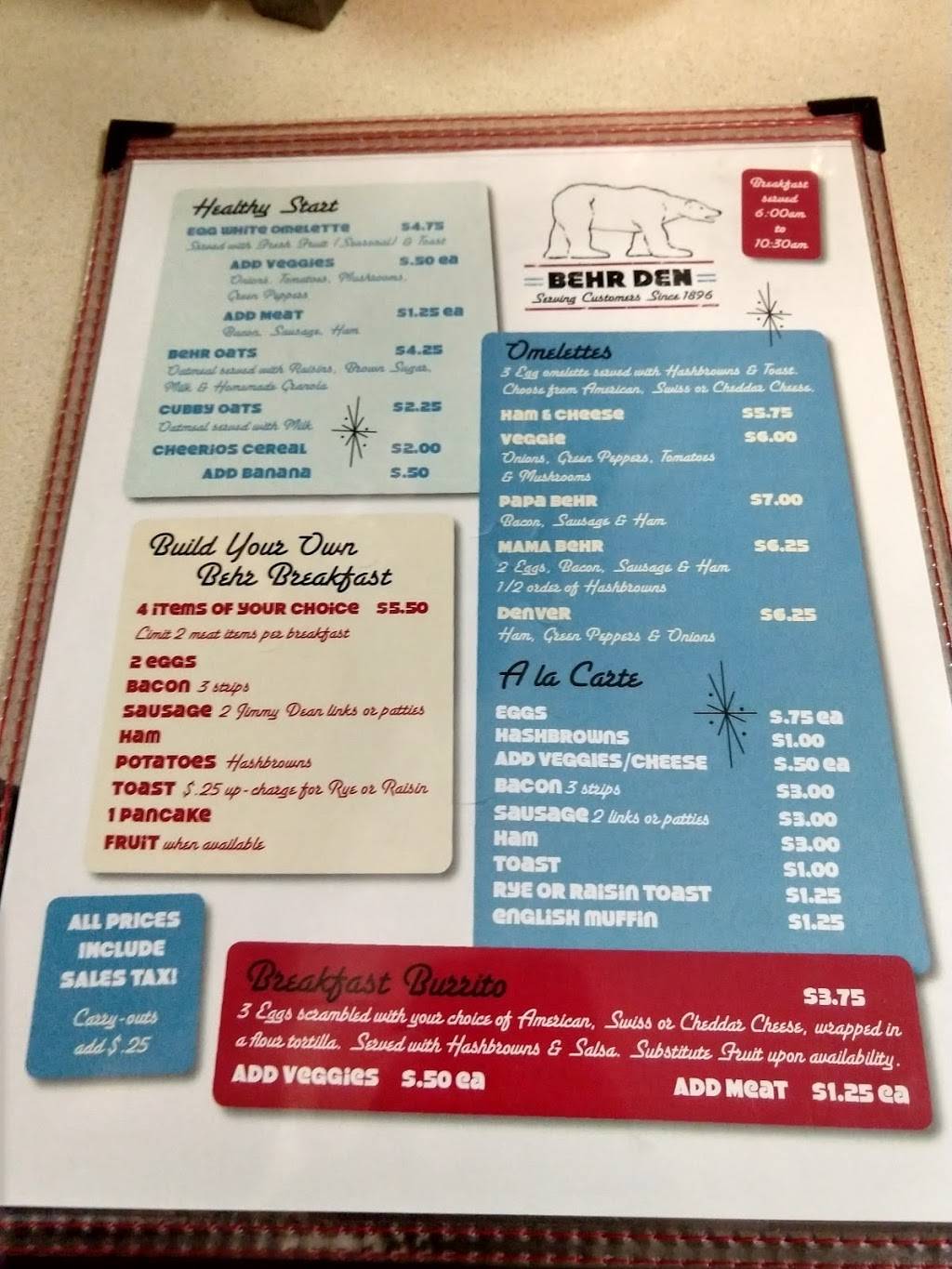 Behr Den Restaurant | restaurant | 1125 Seminary St, Rockford, IL 61104, USA | 8159872799 OR +1 815-987-2799