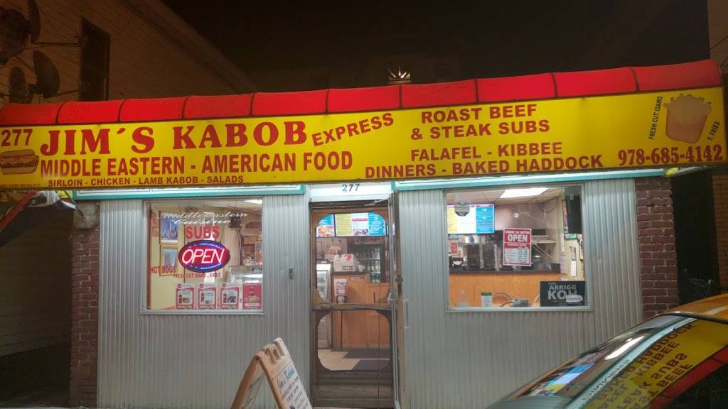Jims Kabob Express | meal takeaway | 277 Merrimack St, Lawrence, MA 01843, USA | 9786854142 OR +1 978-685-4142