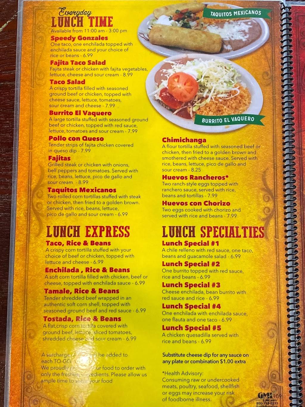 El Vaquero Mexican Restaurant | restaurant | 3113 Smith Valley Rd, Greenwood, IN 46142, USA | 3178830379 OR +1 317-883-0379